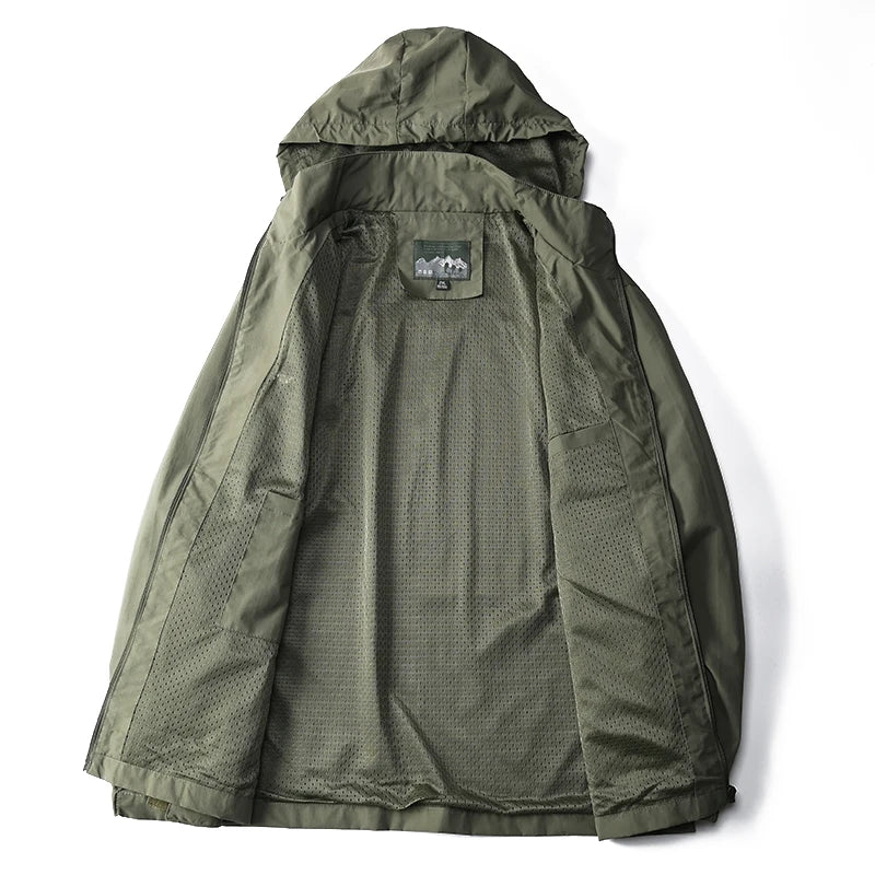 Windbreaker Men Tactical Jacket Waterproof