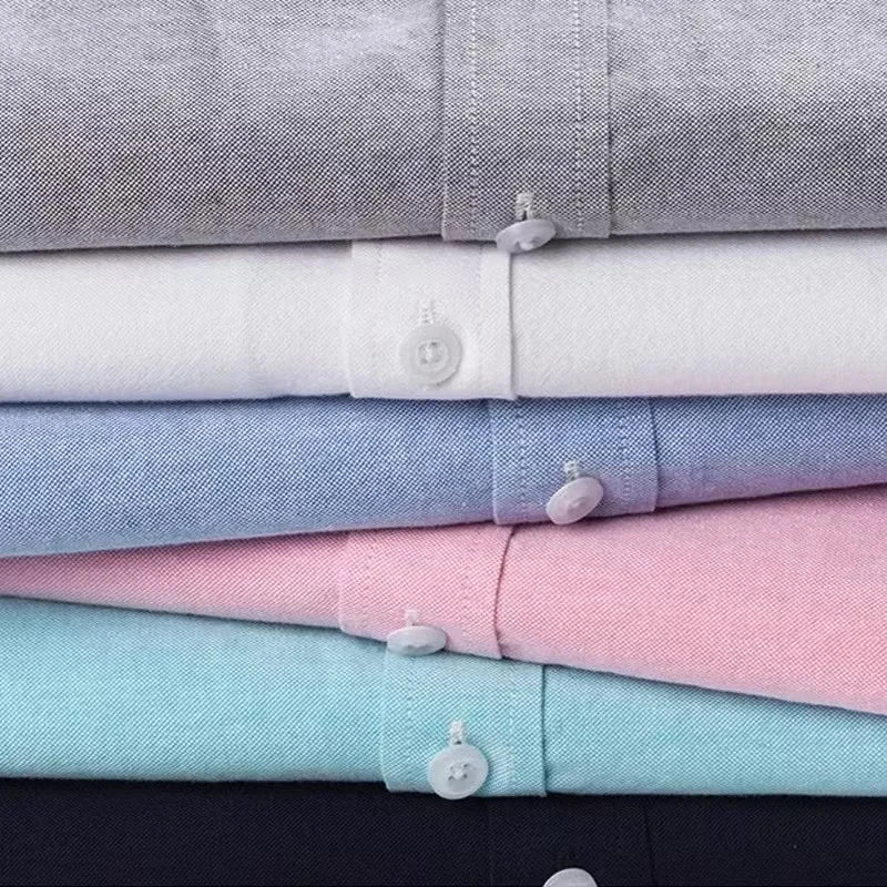 Plus 5XL 6XL Mens Oxford Shirts 100% Cotton Spring Long Sleeve