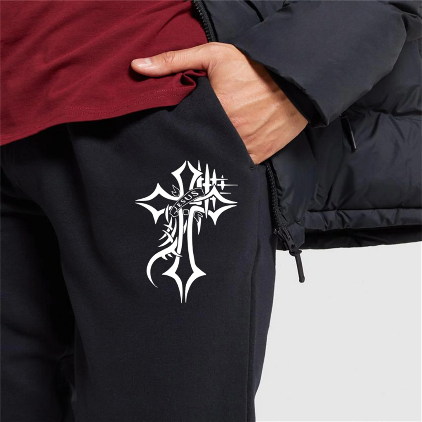 Men's Cross Sweatpants High-quality loose cotton pants jogging pants casual fitness jogging pants four seasons models sweatpants