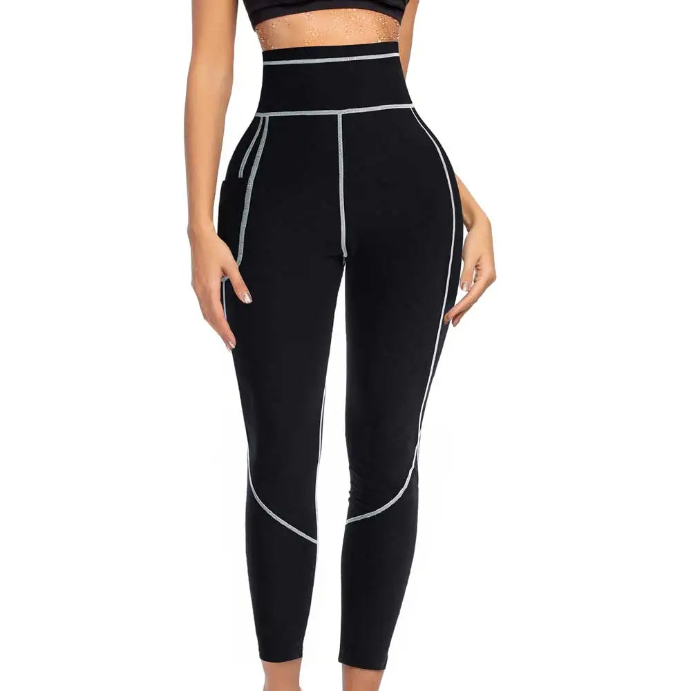 SEXY WG yoga Women Sauna Pants Waist Trainer Leggings