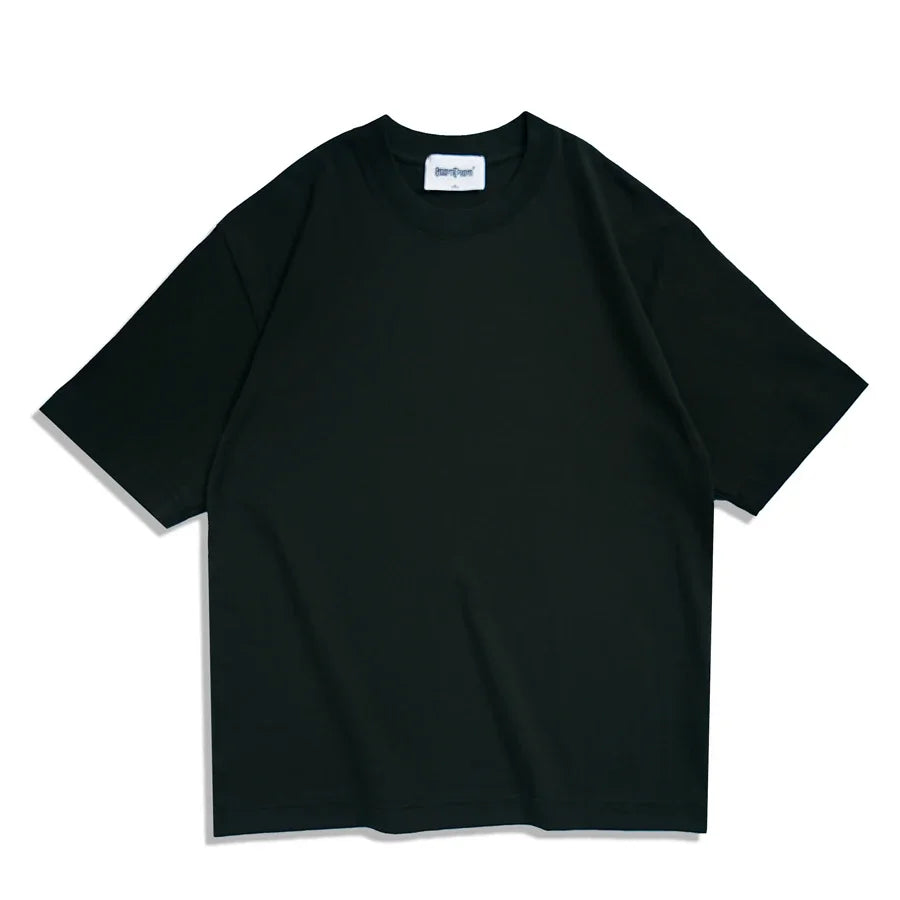 100% Cotton Men's Women Summer T-shirt Loose Short-sleeved Casual Basic T-Shirt Round Neck Solid Color Breathable Unisex Tops