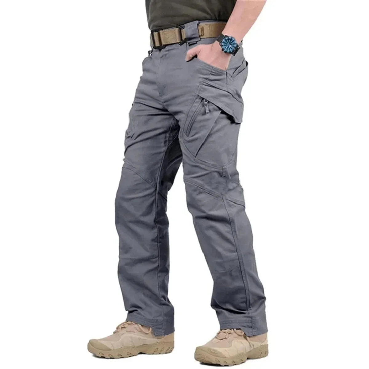Plus Size Mens Tactical Pants Multiple Pocket Elasticity Military Urban Commuter Tacitcal Trousers Men Waterproof Cargo Pants