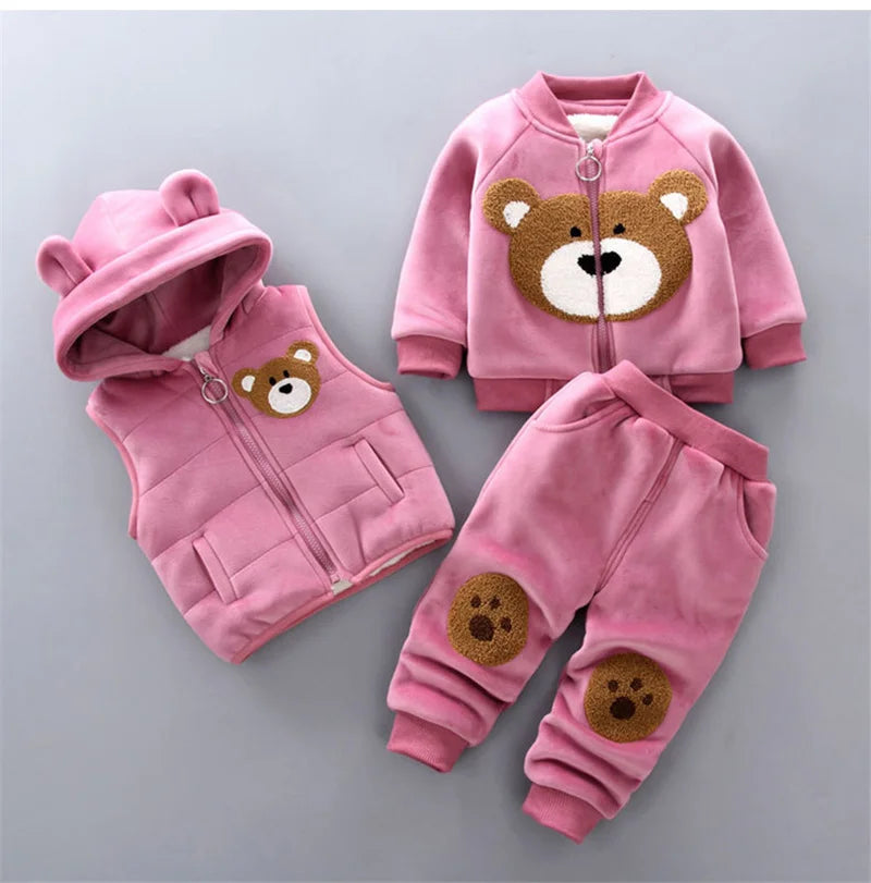 Kids Cartoon Clothing Sets unisex Winter 0-4 yrs
