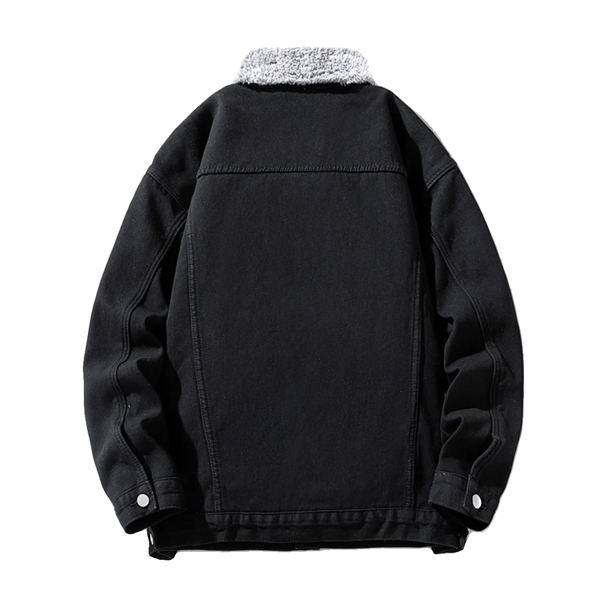 2025 New Fleece-Lined Denim Jacket Men's Loose Fit Warm Work Clothes Trendy Korean Style Casual Thickened Jacket