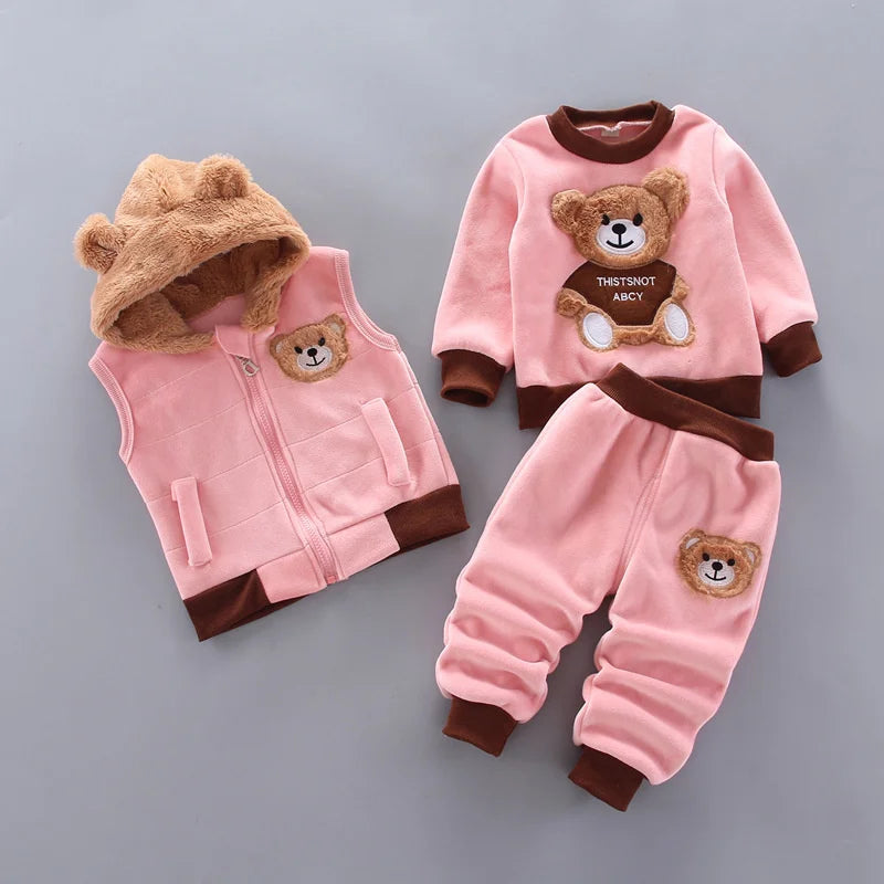 Kids Cartoon Clothing Sets unisex Winter 0-4 yrs