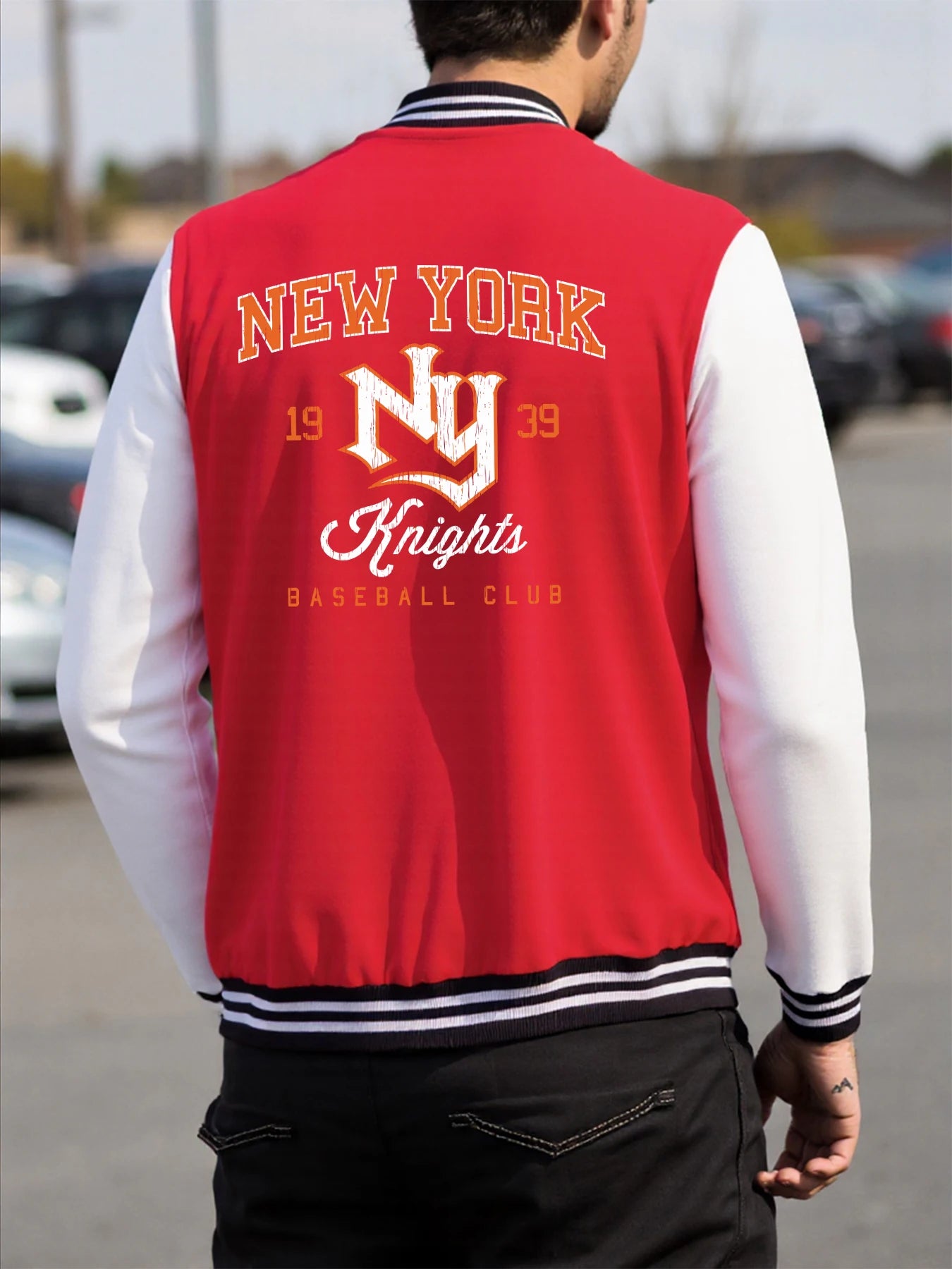 New York Baseball Club Design Baseball Jersey Men Casual Street Pullover Autumn Fashion Loose Menswear Fleece Pocket Clothes