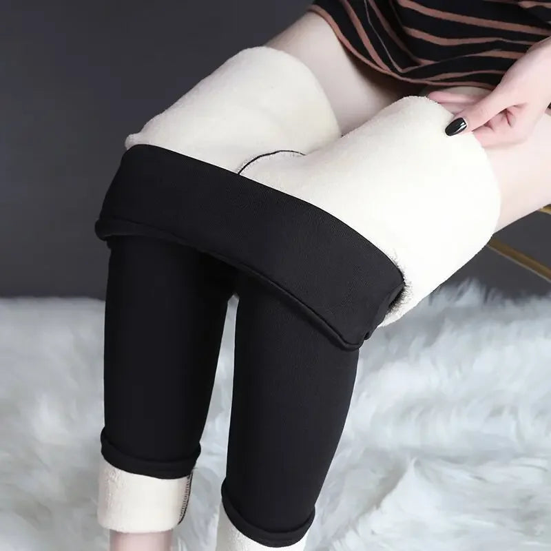 Yoga Thermal Stockings Woman Fleece Tights Sexy Winter Warm