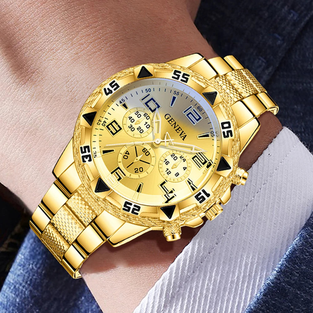 1PCS Luxury Men's Watch Business Trend Fashion Quartz Watch Suitable for Daily Clothing Matching Perfect Gift for Friends or Dad