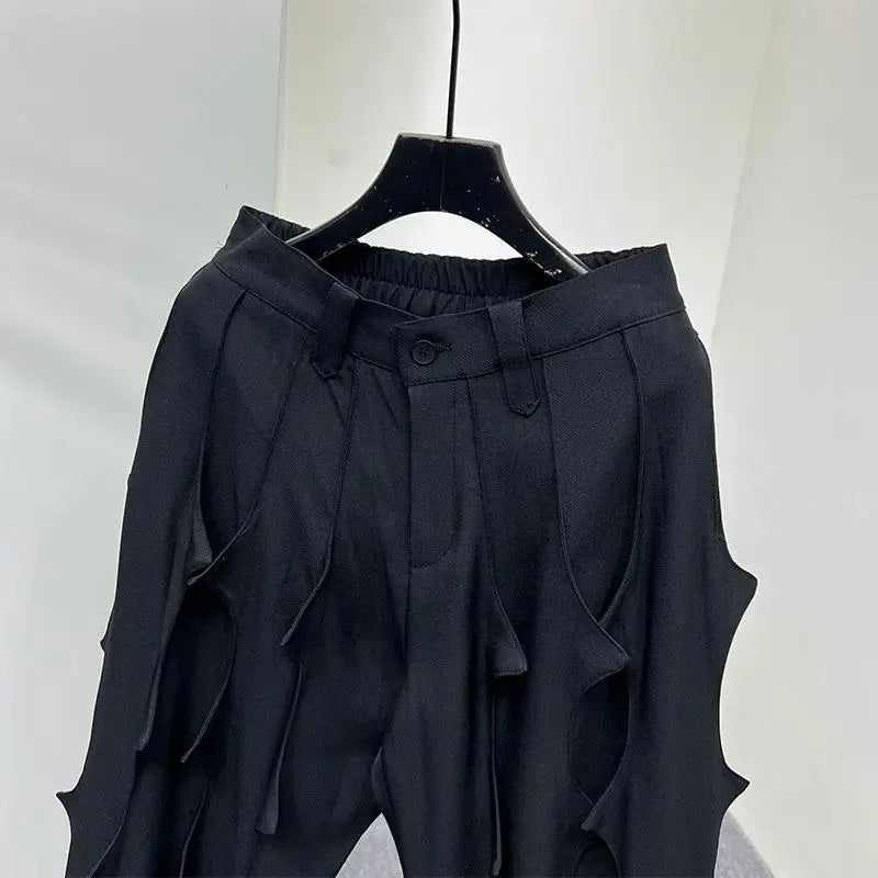 Men's 2025 Spring New Three-dimensional Design Niche Cargo Pants Personality Multi-level Trendy Zipper Chic Pleated Haren Pants