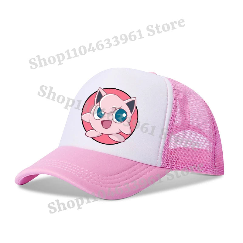 Pokemon Baseball Caps Pikachu Kawaii Anime Figures Sunshade Hats Summer Outdoor Parent Child Sunhat Trendy Duck Tongue Cap Gift
