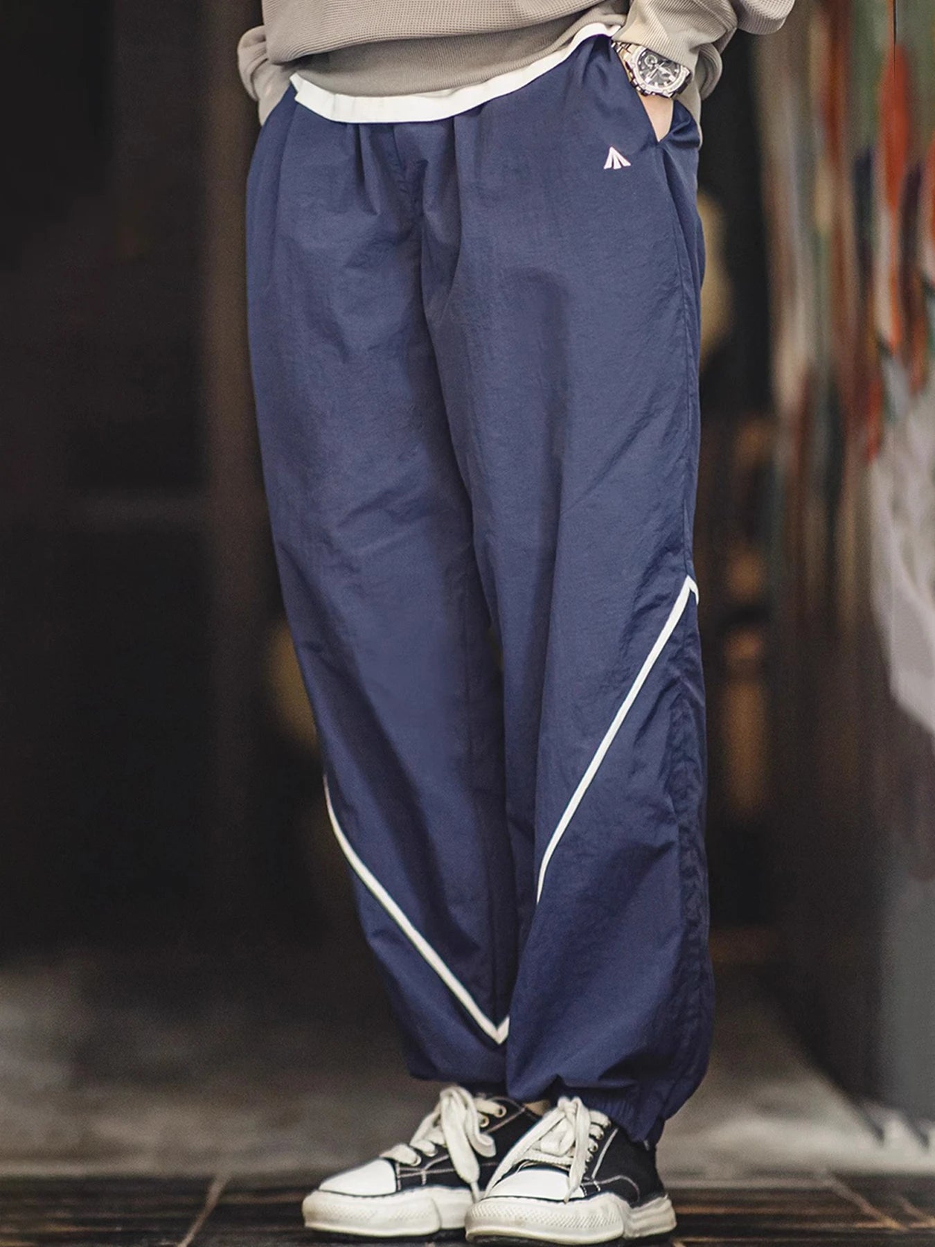 Men's autumn and winter casual sport suit, reflective quick-dry loose jacket and long pants, 100% nylon