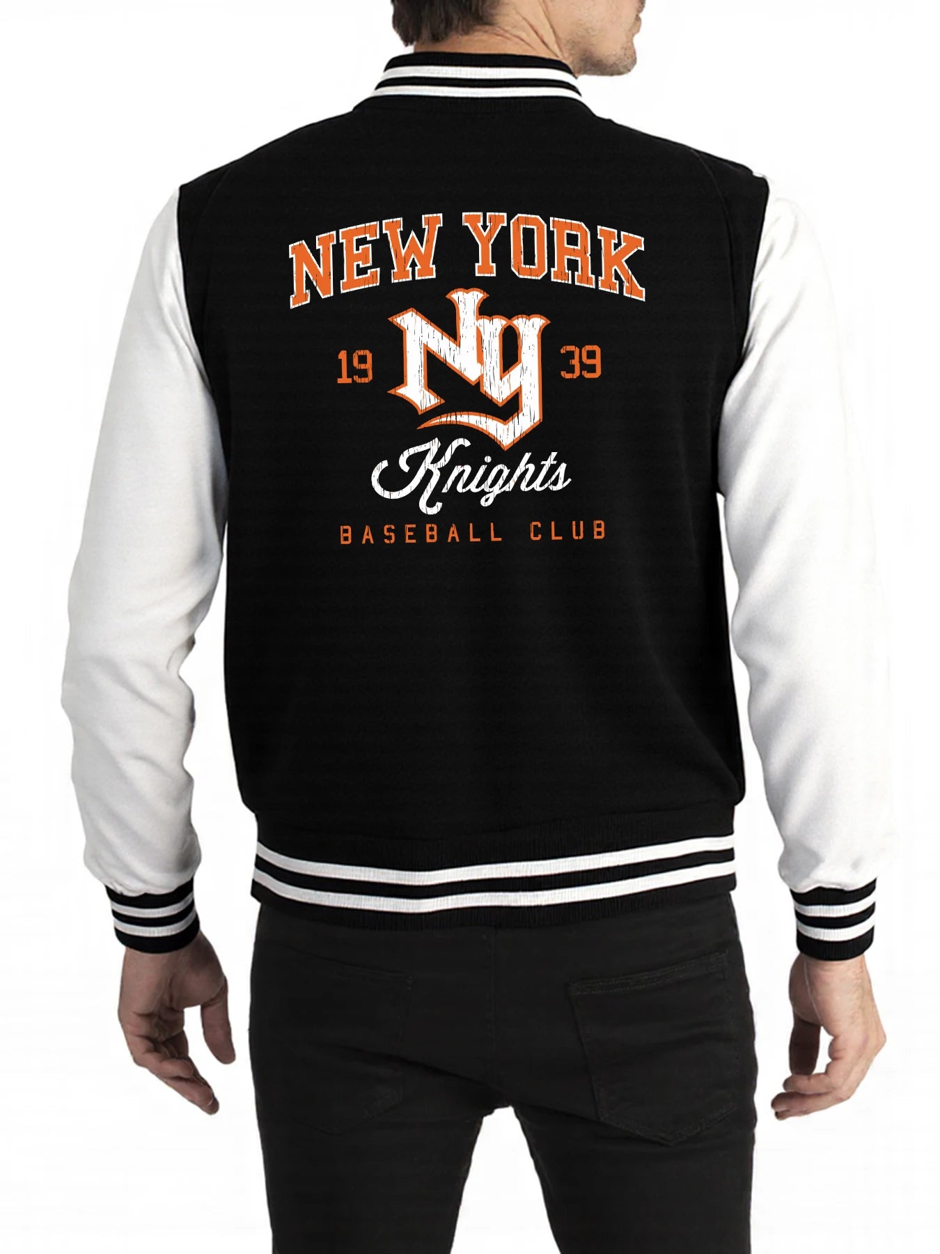 New York Baseball Club Design Baseball Jersey Men Casual Street Pullover Autumn Fashion Loose Menswear Fleece Pocket Clothes