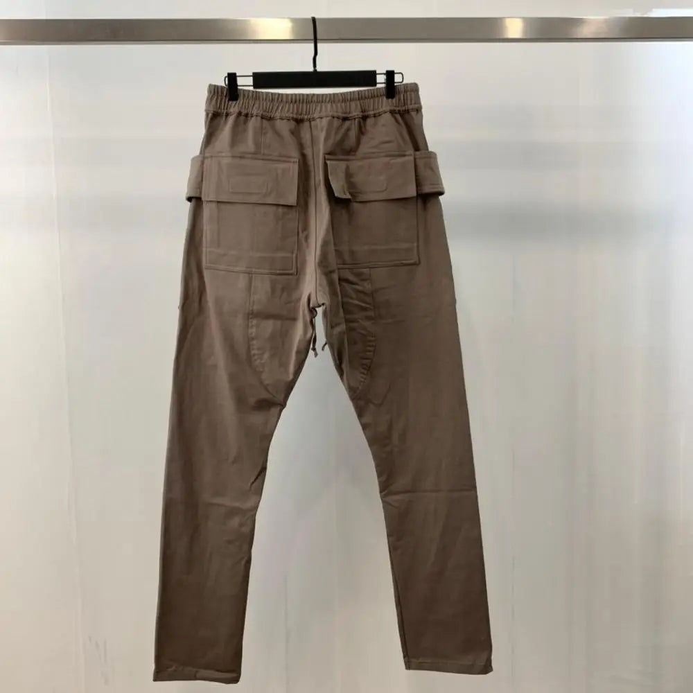 Owen Seak Men Casual Pants Gothic Men's Harem Sweatpants Cargo Summer Cross Lightweight Solid Loose Black Pants Size XL