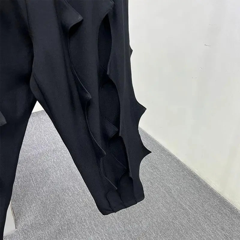 Men's 2025 Spring New Three-dimensional Design Niche Cargo Pants Personality Multi-level Trendy Zipper Chic Pleated Haren Pants