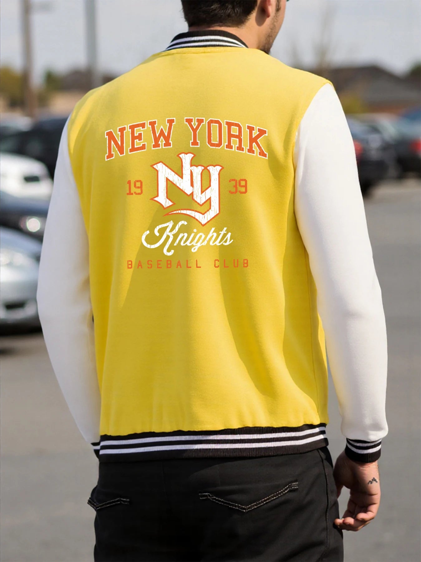 New York Baseball Club Design Baseball Jersey Men Casual Street Pullover Autumn Fashion Loose Menswear Fleece Pocket Clothes