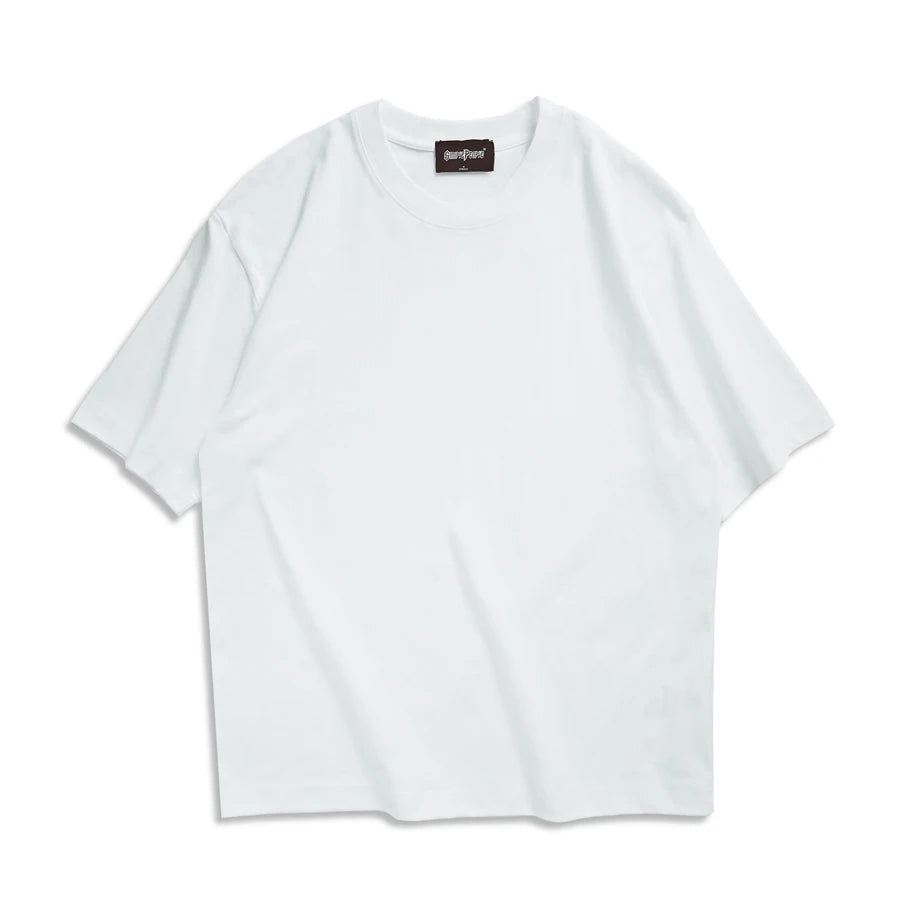 100% Cotton Men's Women Summer T-shirt Loose Short-sleeved Casual Basic T-Shirt Round Neck Solid Color Breathable Unisex Tops