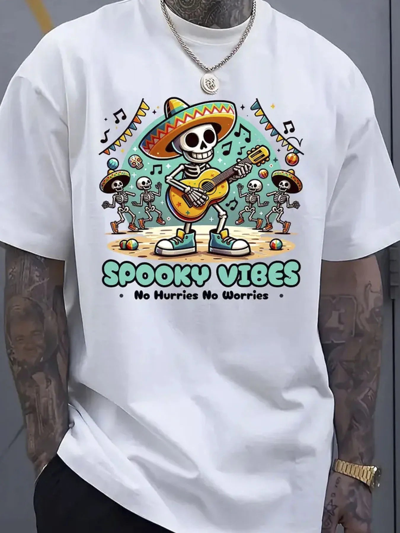 Men's Halloween Graphic T-Shirt Breathable Pure Cotton Loose Fit Tee Costume Streetwear Casual Shirt Festive Print Top