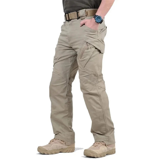 Plus Size Mens Tactical Pants Multiple Pocket Elasticity Military Urban Commuter Tacitcal Trousers Men Waterproof Cargo Pants