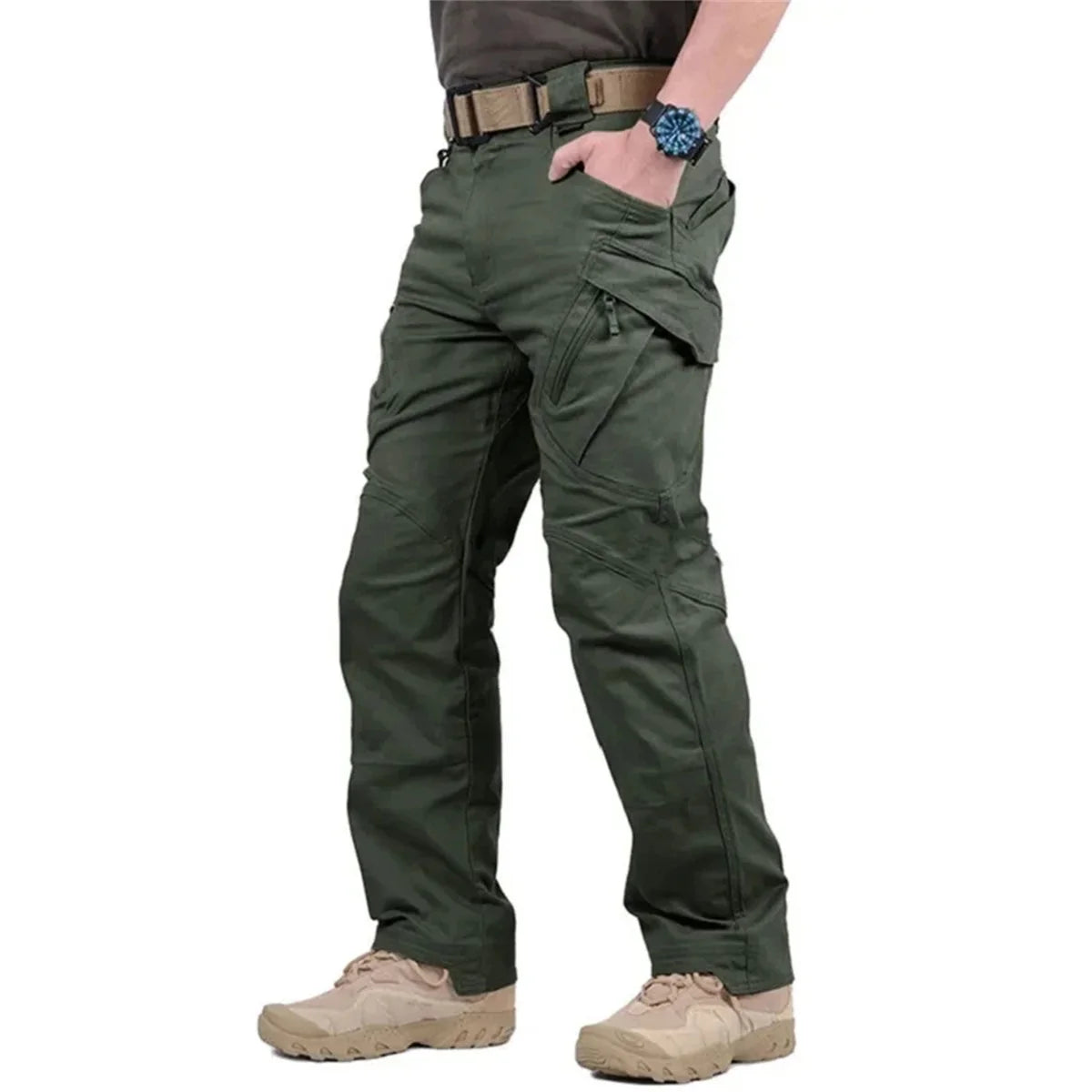 Plus Size Mens Tactical Pants Multiple Pocket Elasticity Military Urban Commuter Tacitcal Trousers Men Waterproof Cargo Pants