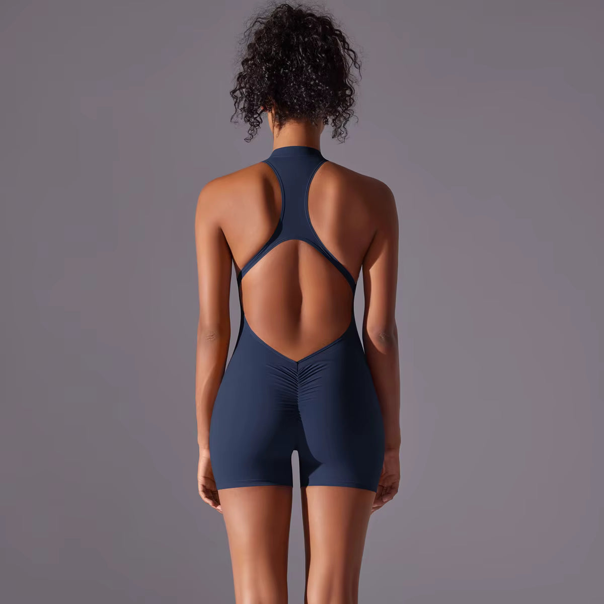 Half Zipper Women Bodysuits Gym Fitness Sports Yoga Bodysuit Sleeveles Fitness Jumpsuit