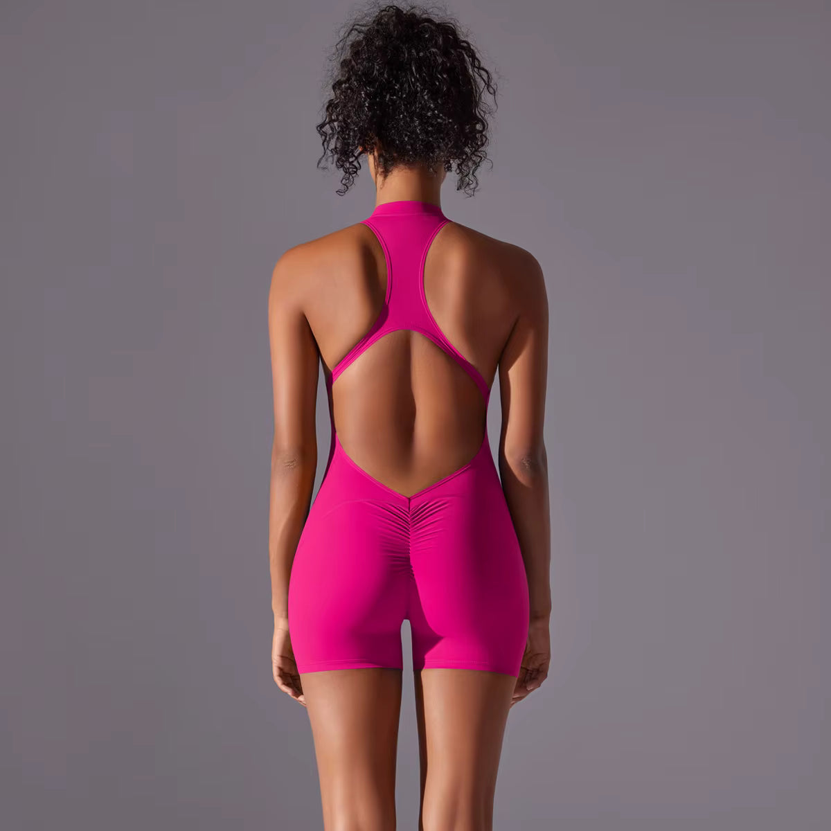 Half Zipper Women Bodysuits Gym Fitness Sports Yoga Bodysuit Sleeveles Fitness Jumpsuit