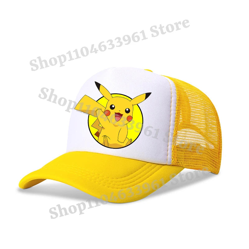Pokemon Baseball Caps Pikachu Kawaii Anime Figures Sunshade Hats Summer Outdoor Parent Child Sunhat Trendy Duck Tongue Cap Gift