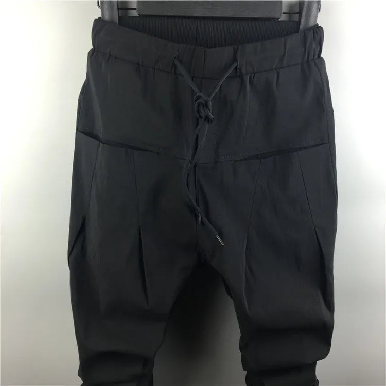 Owen Seak Men Casual Cargo Harem Pants High Street Hip Hop Length Men's Clothing Sweatpants Autumn Black Big Size