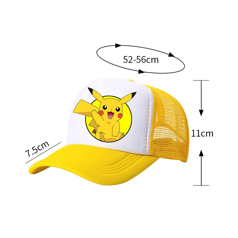 Pokemon Baseball Caps Pikachu Kawaii Anime Figures Sunshade Hats Summer Outdoor Parent Child Sunhat Trendy Duck Tongue Cap Gift