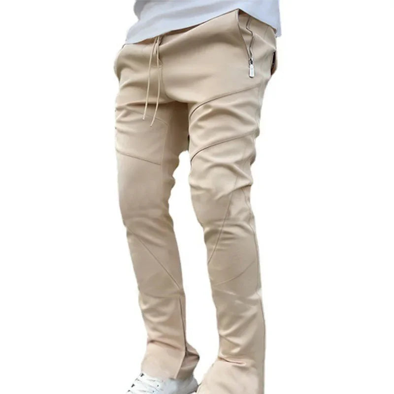Sport Pants Men's Korean Autumn Bunched Ankle Pants Stretch Slim Schoolbag Bag Fashion Brand Running Casual Long Pants
