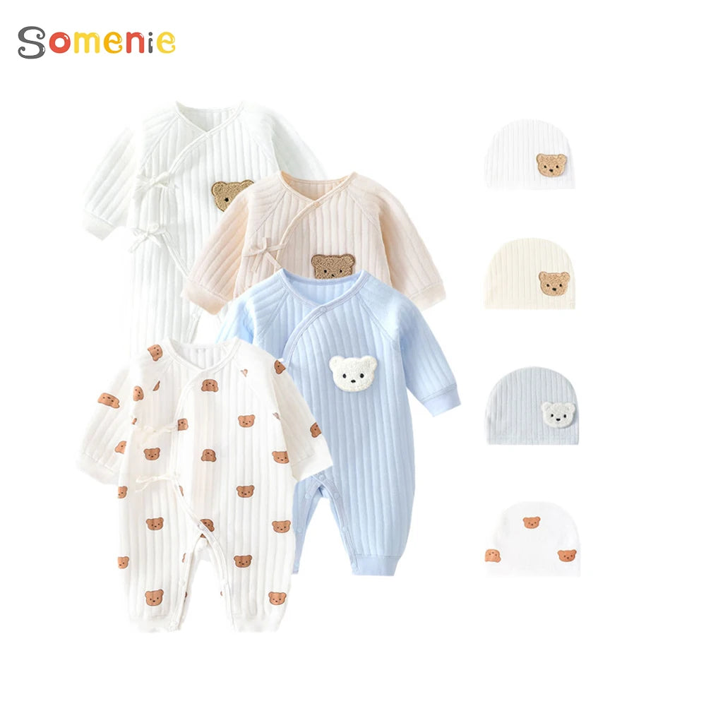 Boys Girls Bodysuit Newborn Winter   0-6M Thickened Spring Clothing