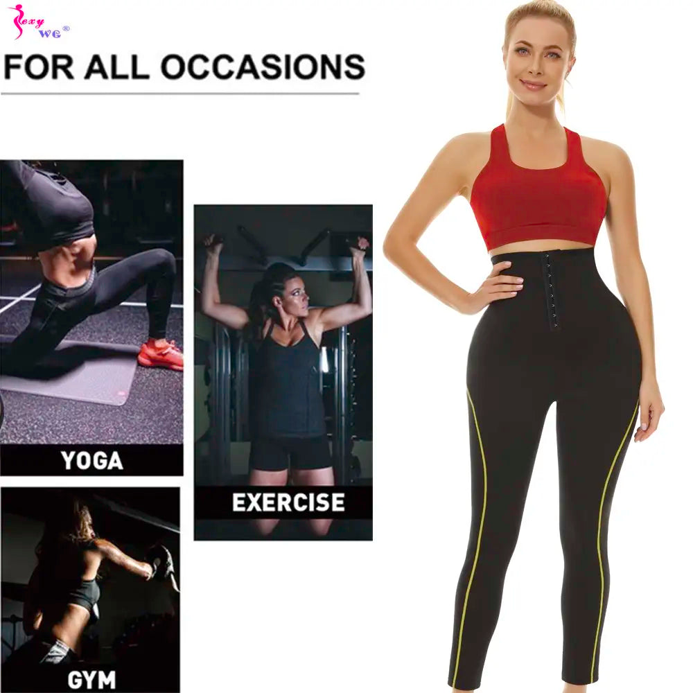 SEXY WG yoga Women Sauna Pants Waist Trainer Leggings
