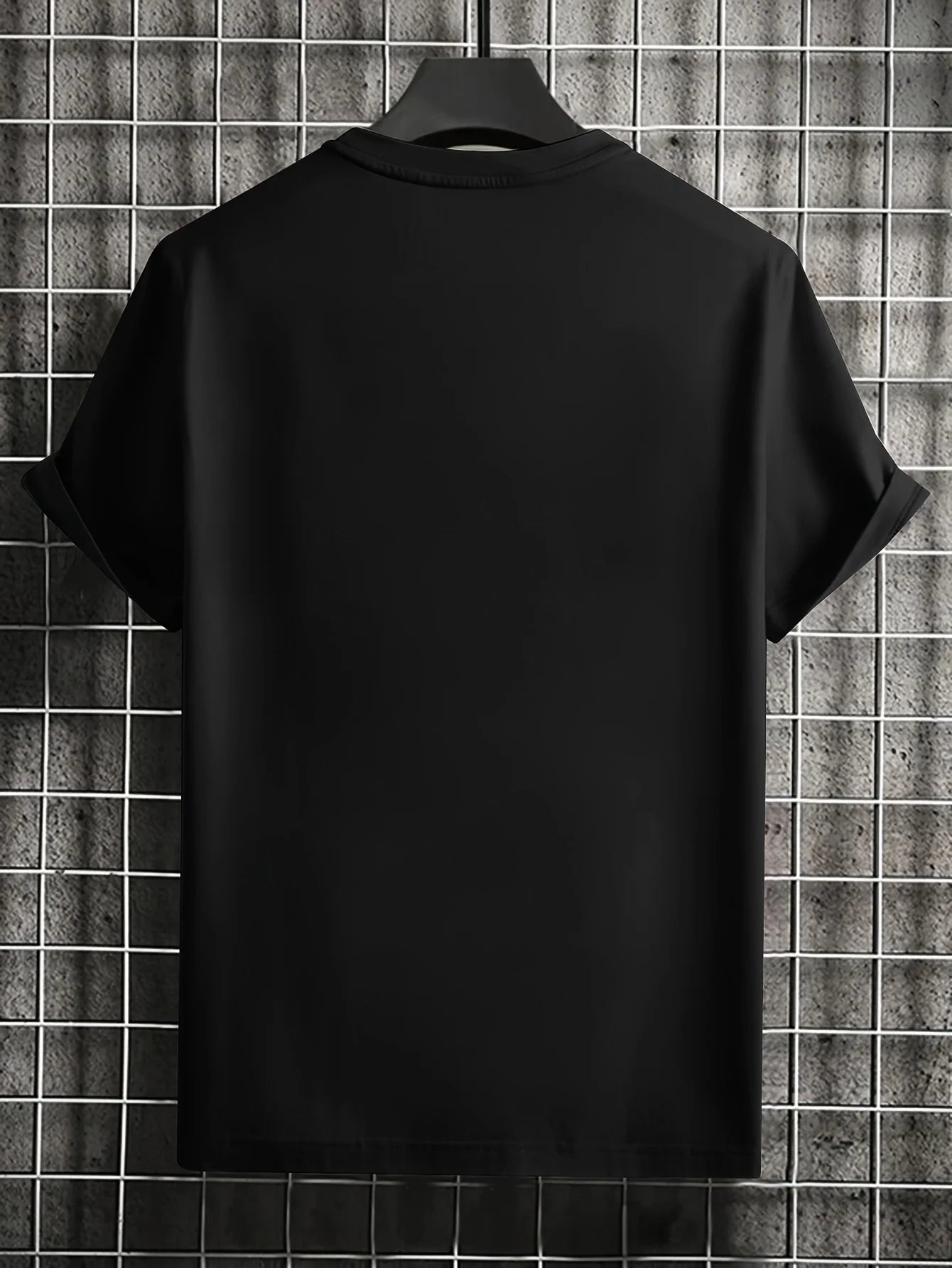 Men's Black "The Outside" Graphic Tee - Casual Short Sleeve T-Shirt with Bold Blue Lettering & Animated Character Design