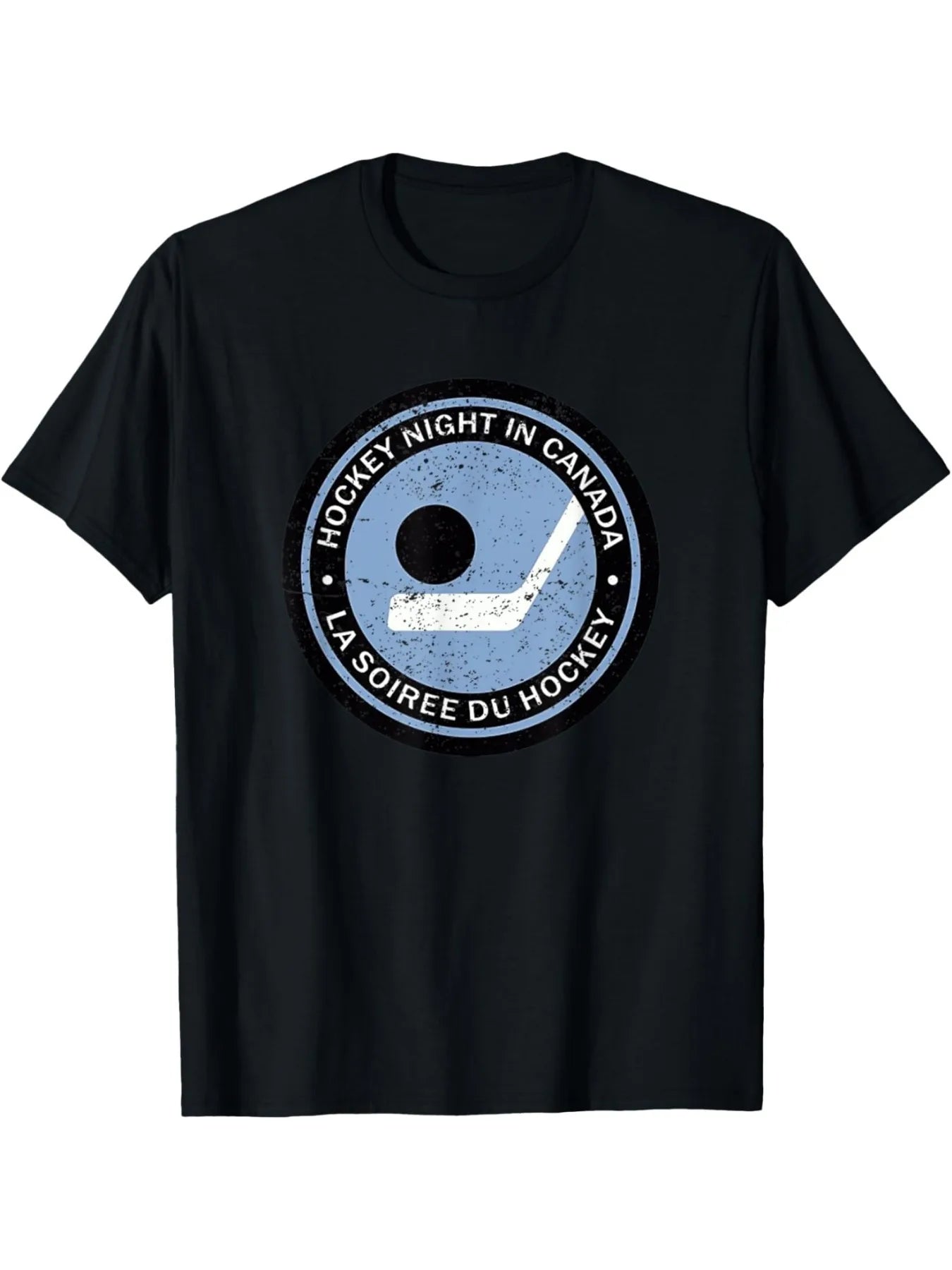 Men's Hockey Night in Canada Graphic T-Shirt - 100% Cotton Breathable Regular Fit Short Sleeve Tee with Front Print