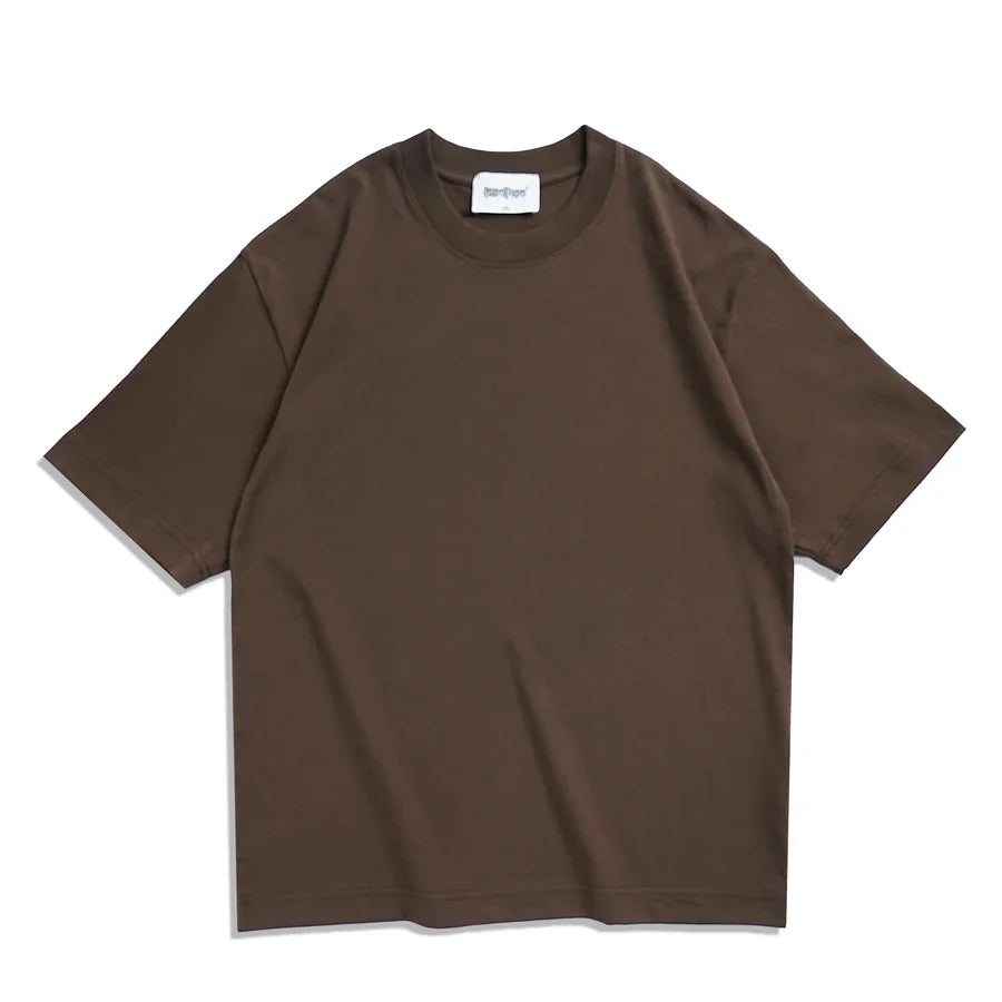 100% Cotton Men's Women Summer T-shirt Loose Short-sleeved Casual Basic T-Shirt Round Neck Solid Color Breathable Unisex Tops