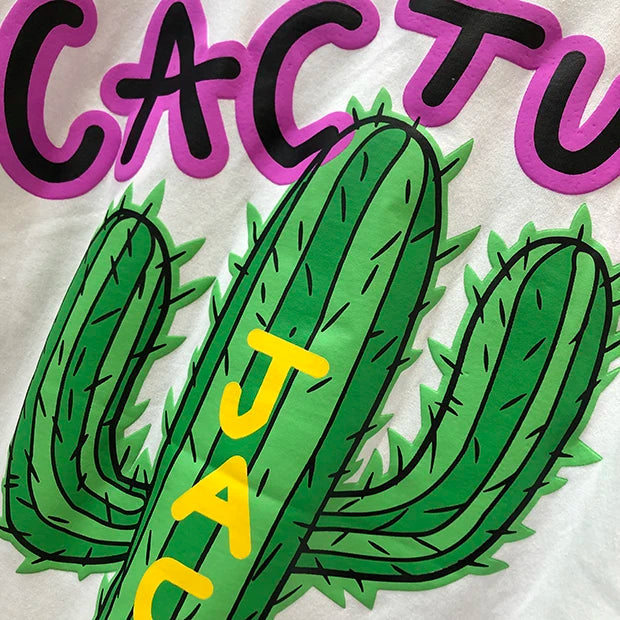 New luxury Cactus Jack Hip Hop Tshirts Travis 2025 Men's Hip Hop Cotton T-Shirt Streetwear Tee Top