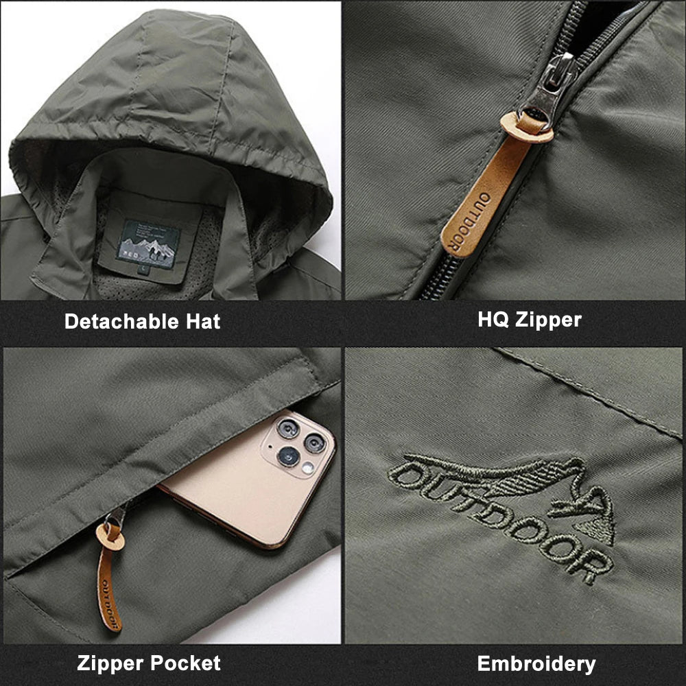 Windbreaker Men Tactical Jacket Waterproof