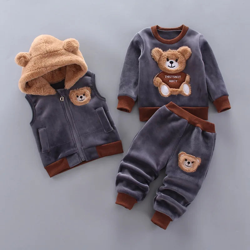 Kids Cartoon Clothing Sets unisex Winter 0-4 yrs