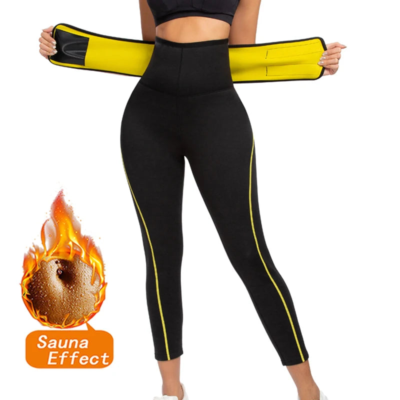 SEXY WG yoga Women Sauna Pants Waist Trainer Leggings