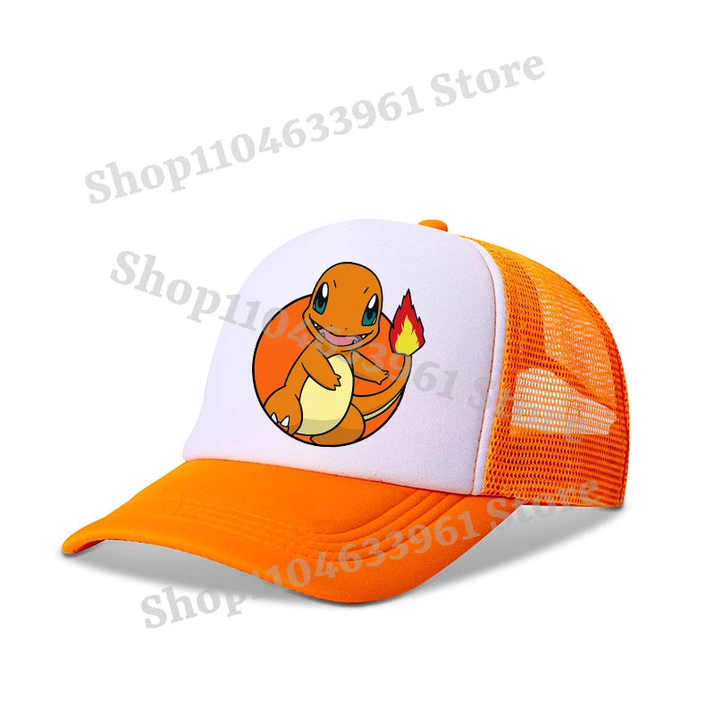 Pokemon Baseball Caps Pikachu Kawaii Anime Figures Sunshade Hats Summer Outdoor Parent Child Sunhat Trendy Duck Tongue Cap Gift