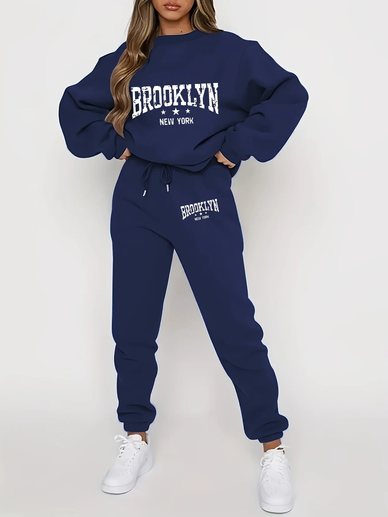 Autumn Winter Women's Sweater Pants Set  Women Hoodie