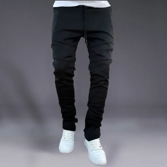 Sport Pants Men's Korean Autumn Bunched Ankle Pants Stretch Slim Schoolbag Bag Fashion Brand Running Casual Long Pants