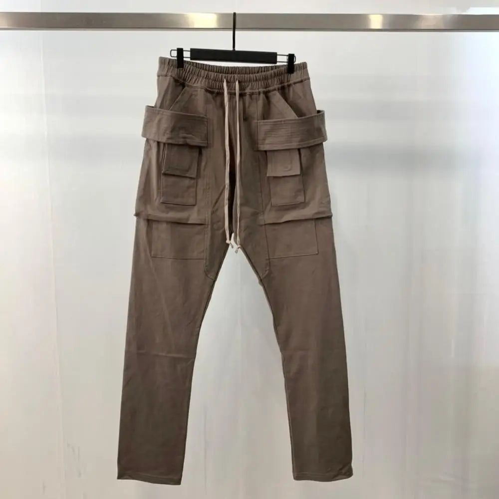 Owen Seak Men Casual Pants Gothic Men's Harem Sweatpants Cargo Summer Cross Lightweight Solid Loose Black Pants Size XL