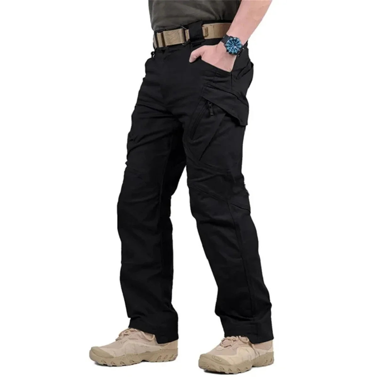 Plus Size Mens Tactical Pants Multiple Pocket Elasticity Military Urban Commuter Tacitcal Trousers Men Waterproof Cargo Pants