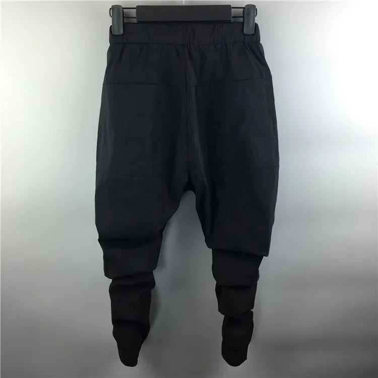 Owen Seak Men Casual Cargo Harem Pants High Street Hip Hop Length Men's Clothing Sweatpants Autumn Black Big Size